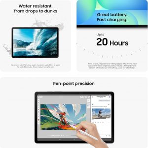 Samsung Galaxy Tab S10 FE 5G Ai with S-Pen, 128GB + 8GB, 10.1" 8000 mAh, Factory Unlocked (Gray) (Renewed)