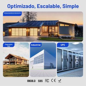 Wattcycle - Batería LiFePO4 de 48 V, 100 Ah, 100 A, BMS, montaje en rack LCD Bluetooth