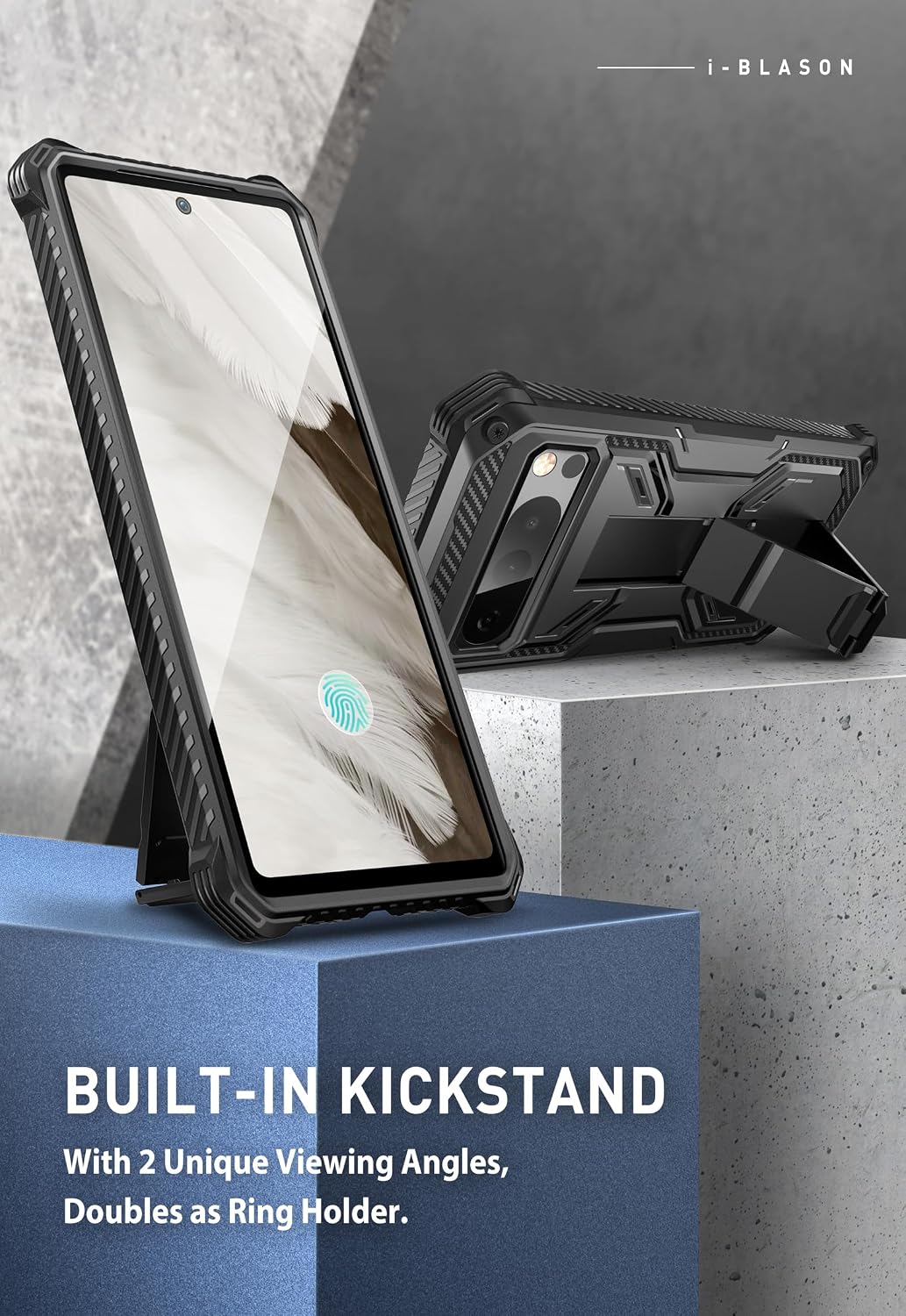 i-Blason Armorbox for Google Pixel 8 Pro Case with Stand & Belt-Clip, Black