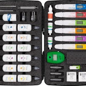 NutriCheck LAQUAtwin Kit - Kit profesional de prueba de nutrientes multiparámetros - Análisis de suelo de campo, savia vegetal y fertilizantes - Prueba de 7 parámetros: pH, conductividad, NPK, Ca, Na