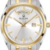 Bulova Men's Classic Surveyor 2-Hand Day/Date Quartz Watch, Luminous Hands, 39mm