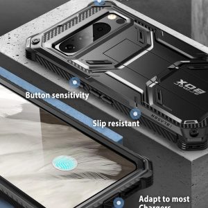 i-Blason Armorbox for Google Pixel 8 Pro Case with Stand & Belt-Clip, Black