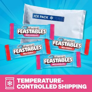 MrBeast Feastables Milk Chocolate & Milk Crunch Variety 2lb Box, Bite Size