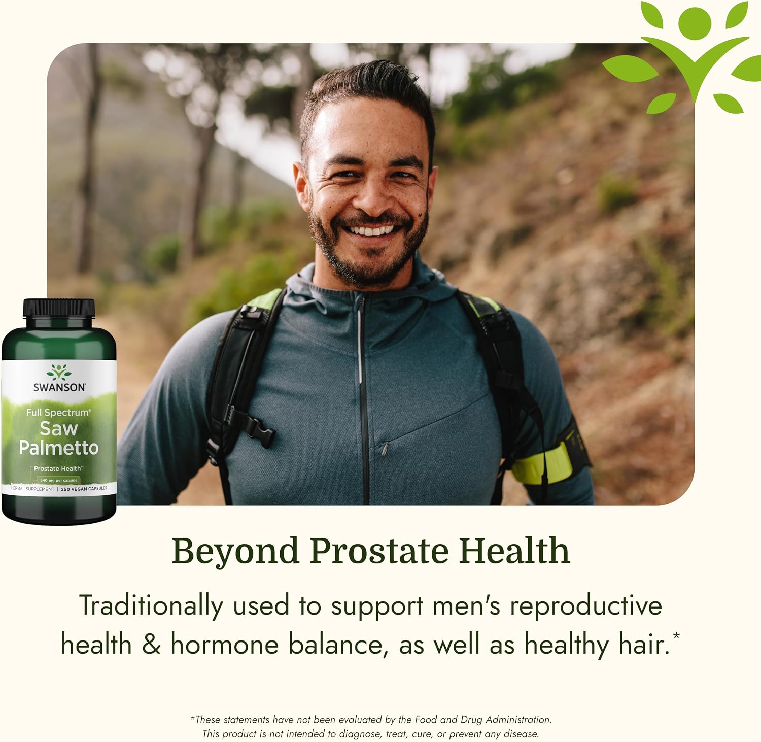 Swanson Saw Palmetto for Men, Herbal Supplement for Prostate Support, 250ct