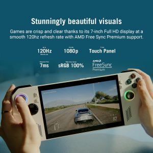 ASUS ROG Ally 7" 120Hz FHD 1080p Gaming Handheld Touchscreen AMD Ryzen Z1 Extreme 16GB RAM 512GB White