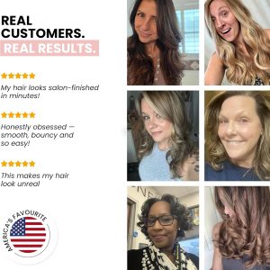 ELLA BELLA® 6 in 1 Professional Hot Air Styler & Straightener, Fast Drying