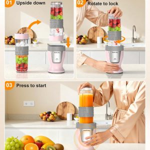 Smoothie Blender and Grinder Combo, 10-Piece Blenders Shakes
