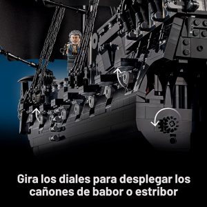 LEGO Icons Juego de Construcción de Barco Pirata del Capitán Jack Sparrow para Adultos, Mayores de 18 Años - Decoración de Habitación para Oficina, Dormitorio o Estante - Barco Coleccionable Perla