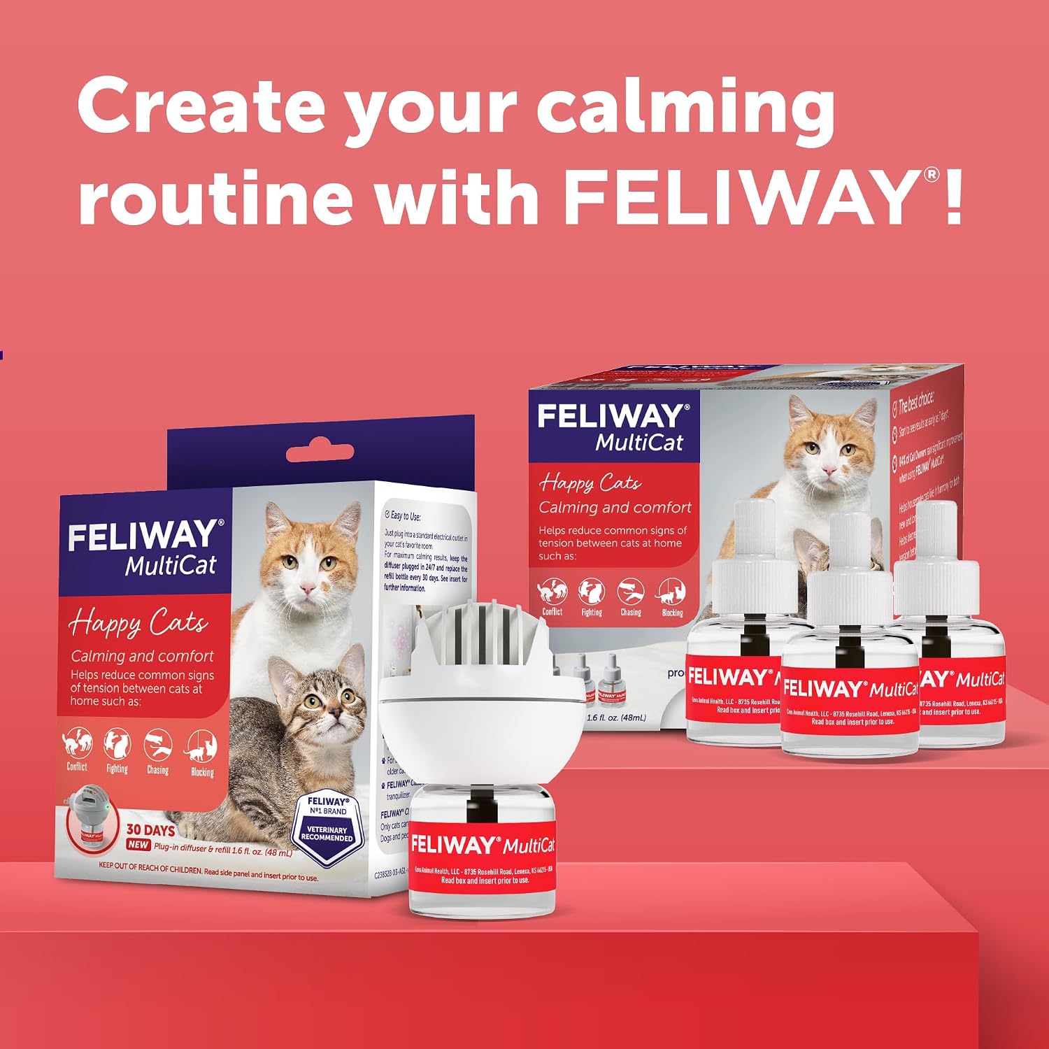 MFR backorder 050615 Feliway multicat Starter Kit 30 Día Refill (24 ml)