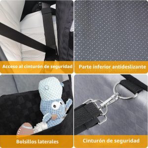 PETICON Asiento de coche impermeable para perros pequeños y medianos