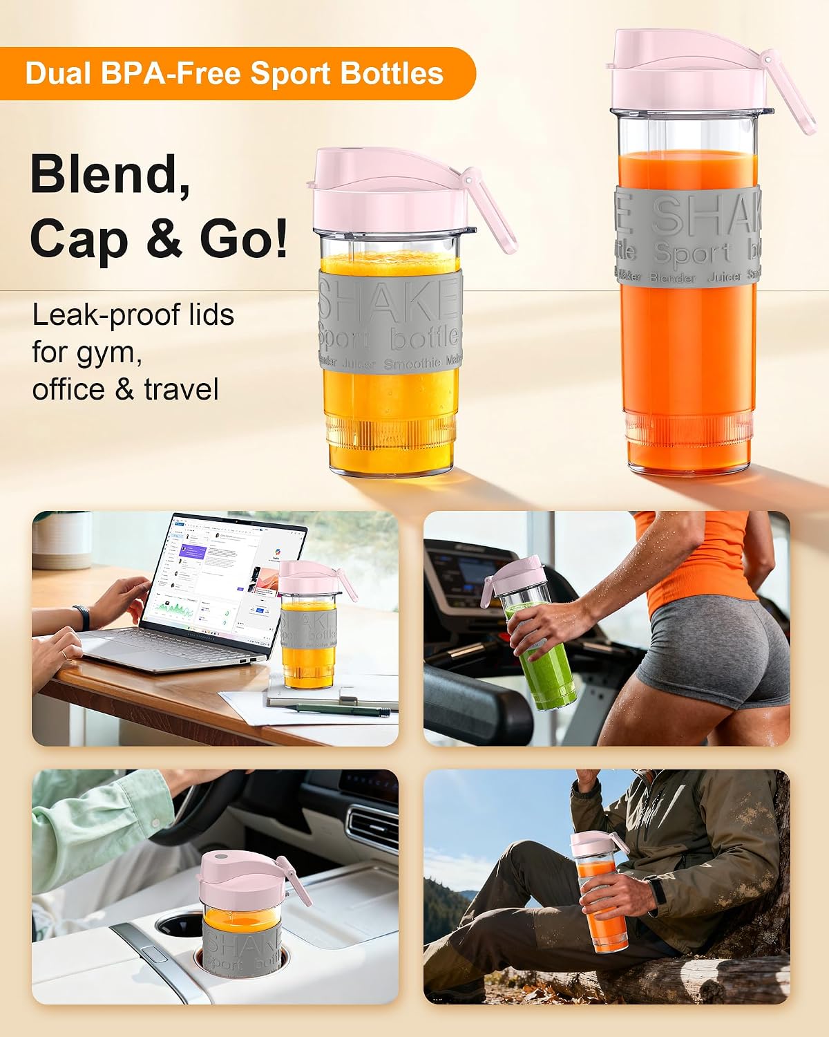 Smoothie Blender and Grinder Combo, 10-Piece Blenders Shakes