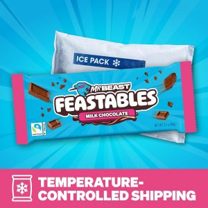 MrBeast Feastables Milk Chocolate Bar, King Size, 10 Count, Fairtrade Cocoa