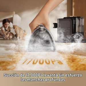 DREAME N20 - Máquina limpiadora de alfombras de vapor con lavado de vapor y agua caliente, limpiador de tapicería portátil con autolimpieza, succión de 17 Kpa, perfecto para mascotas, automóvil