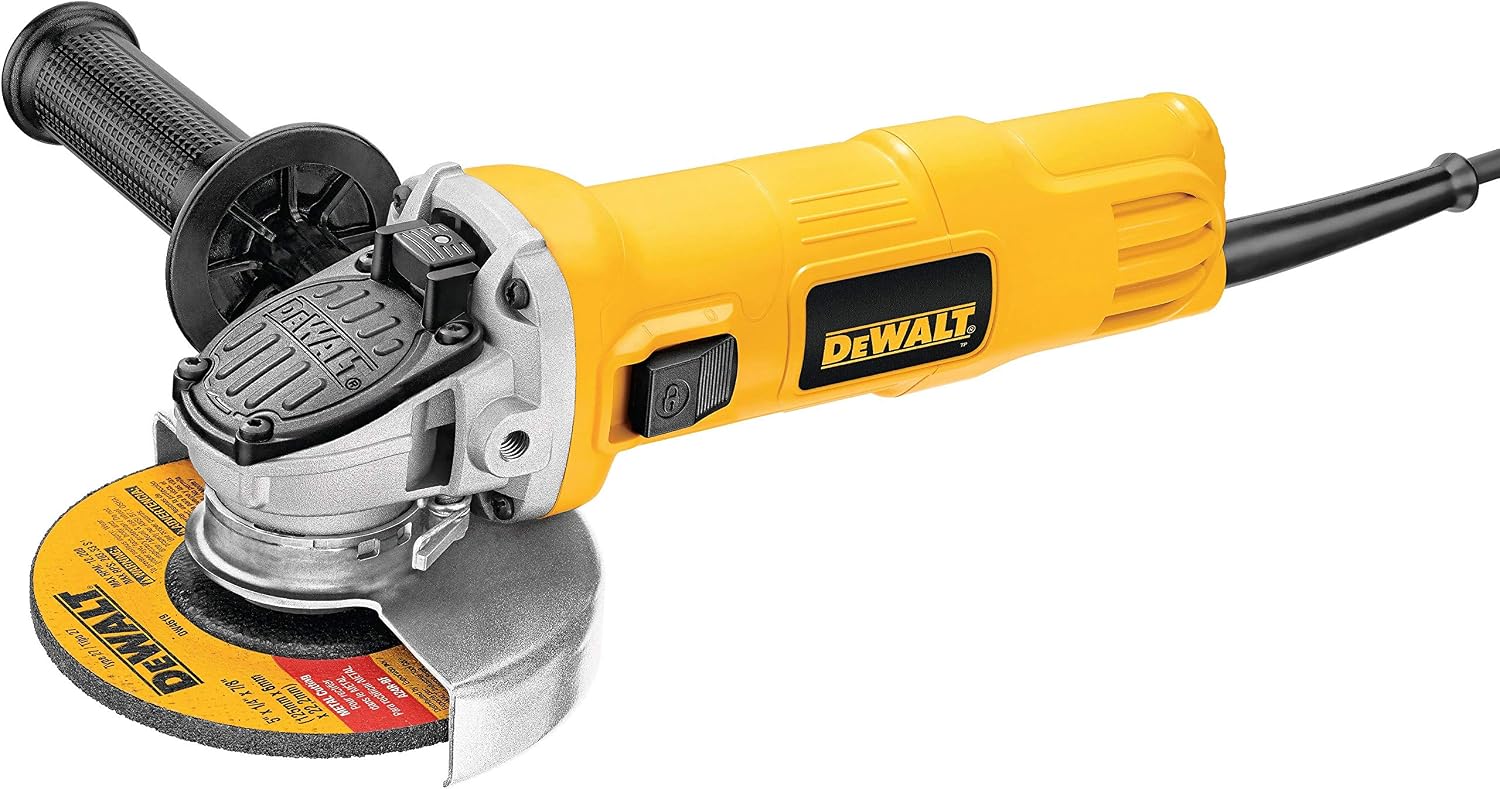 DEWALT DWE4011R Amoladora angular pequeña de 4-1/2 pulgadas con protector de un solo toque (renovado)