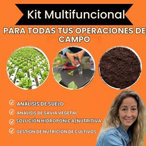 NutriCheck LAQUAtwin Kit - Kit profesional de prueba de nutrientes multiparámetros - Análisis de suelo de campo, savia vegetal y fertilizantes - Prueba de 7 parámetros: pH, conductividad, NPK, Ca, Na