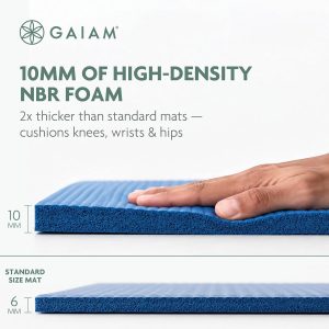 Gaiam Tapete de yoga grueso, esterilla de ejercicio y fitness con correa de