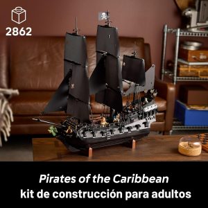 LEGO Icons Juego de Construcción de Barco Pirata del Capitán Jack Sparrow para Adultos, Mayores de 18 Años - Decoración de Habitación para Oficina, Dormitorio o Estante - Barco Coleccionable Perla