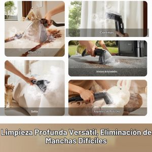 DREAME N20 - Máquina limpiadora de alfombras de vapor con lavado de vapor y agua caliente, limpiador de tapicería portátil con autolimpieza, succión de 17 Kpa, perfecto para mascotas, automóvil