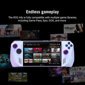 ASUS ROG Ally 7" 120Hz FHD 1080p Gaming Handheld Touchscreen AMD Ryzen Z1 Extreme 16GB RAM 512GB White