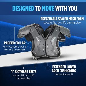 Sports Unlimited Xcalibur Adult Football Shoulder Pads, Mens Shoulder Pads for Football
