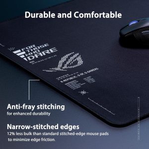 ASUS ROG Sheath II XXL - Alfombrilla de mouse para juegos, 35.4 x 15.7 pulgadas, tela de enfriamiento avanzada, superficie de tejido textil 1.5 veces más lisa, bordes duraderos con costuras planas