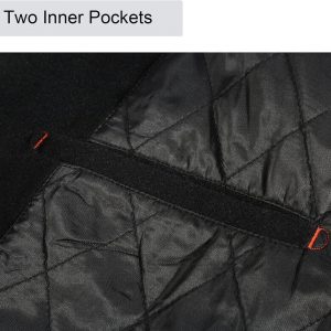 BOJIN Gabardina para hombre, mezcla de lana, abrigo de invierno largo de un solo botonadura, clásico y elegante, abrigo de negocios