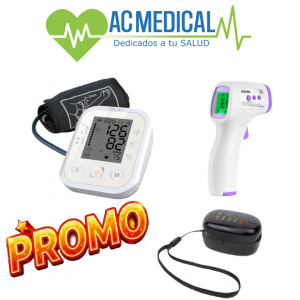 Combo de Salud Digital | Tensiómetro + Oxímetro + Termómetro