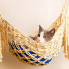 Hamaca en macramé para gato