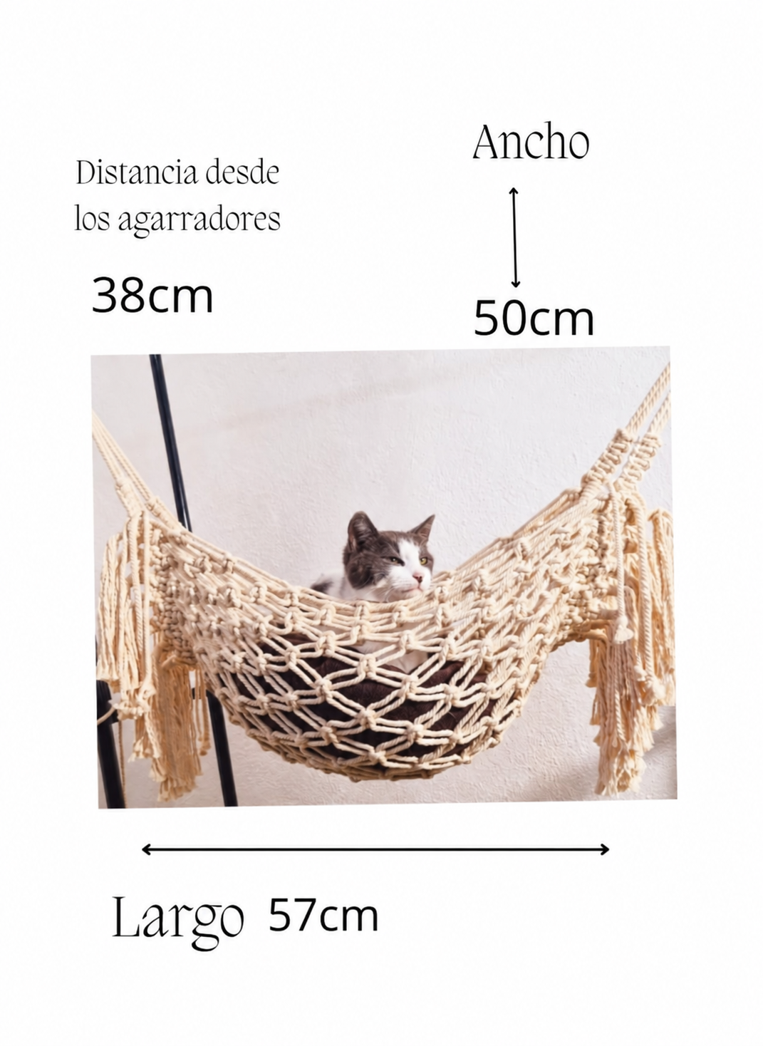 Hamaca Macramé para Gato