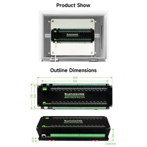 Waveshare 30-Ch Ethernet Relay Module, Modbus RTU/Modbus TCP Protocol, PoE Port Communication, with Various Isolation and Protection Circuits, Industrial Grade Rail-Mount Case