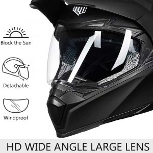 ILM DOT Motorcycle Dual Sport Dirt Bike Full Face Helmet ATV Men Women 606V