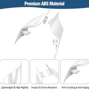 Rear Style Rear Seat Cowl Side Panels for CFMOTO 675SR-R / 675NK / 675SS, Glossy ABS Passenger Seat Delete Cover Motorcycle Tail Section Fairing (White)
