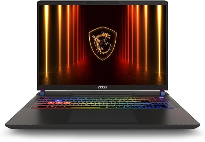 MSI Vector 16 HX AI 16" 2560x1600 240Hz Display Laptop para Juegos, AMD Ryzen 9 8940HX (16 Núcleos, 2.4-5.3 GHz), NVIDIA RTX 5070 Ti 12GB GDDR7, 32GB RAM, 1TB NVMe SSD, Windows 11 Pro