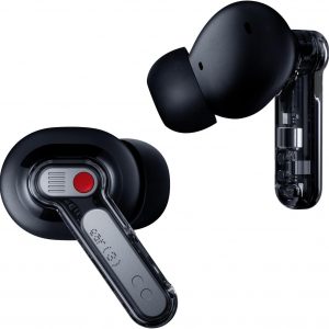Nothing Ear (3) Auriculares inalámbricos Super Mic de 45 dB híbridos con cancelación activa de ruido Bluetooth de alta resolución, 6 micrófonos, impulso dinámico de graves de 0.472 in, auriculares deportivos ANC de doble conexión para iPhone y Android, color negro