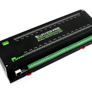 Waveshare 30-Ch Ethernet Relay Module, Modbus RTU/Modbus TCP Protocol, PoE Port Communication, with Various Isolation and Protection Circuits, Industrial Grade Rail-Mount Case