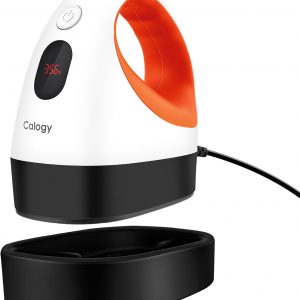 Calogy Mini Heat Press, Heat Transfer Machine, Constant Temp Control, Insulated Safety Base, Fits for Crafts, T-Shirt, Hat, Cap, Pillows (White Orange)