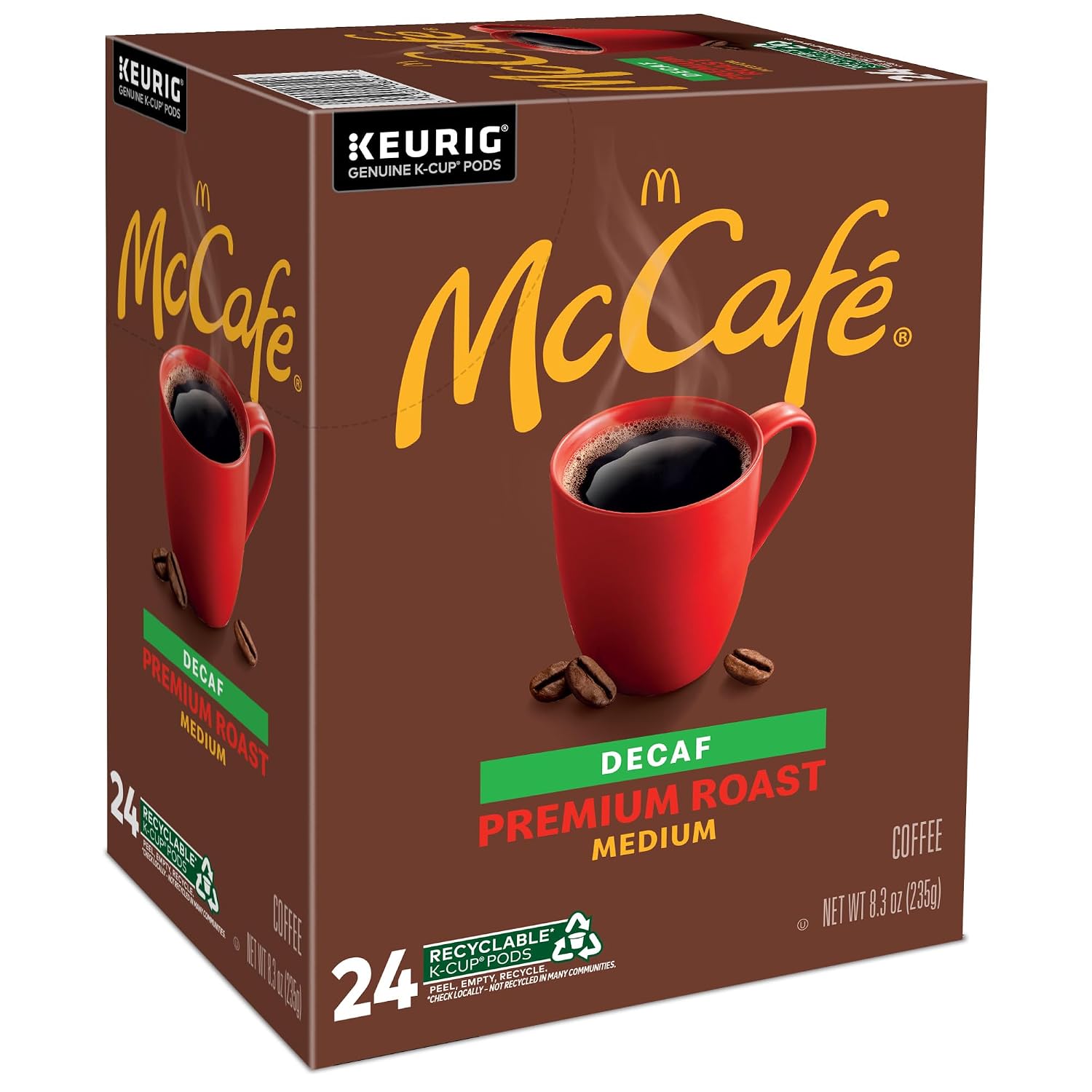 McCafe Premium Roast Decaf Coffee, K-Cup Pods, 96 Count