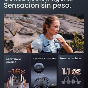 SHOKZ OpenRun Pro 2 Auriculares deportivos Bluetooth con conducción ósea