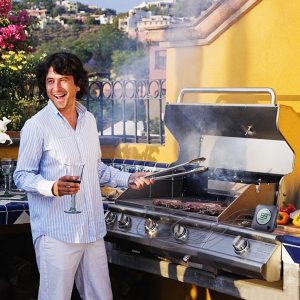 Termómetro de Carne Bluetooth, Termómetro de Carne Inalámbrico, Termómetro de Parrilla Digital Inalámbrico con 6 Sondas de Temperatura, Pantalla LCD Grande, Termómetro Bluetooth para Parrilla