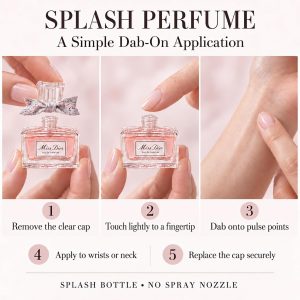 Miss Dior Eau de Parfum Mini Splash for Women, 0.17 Ounce