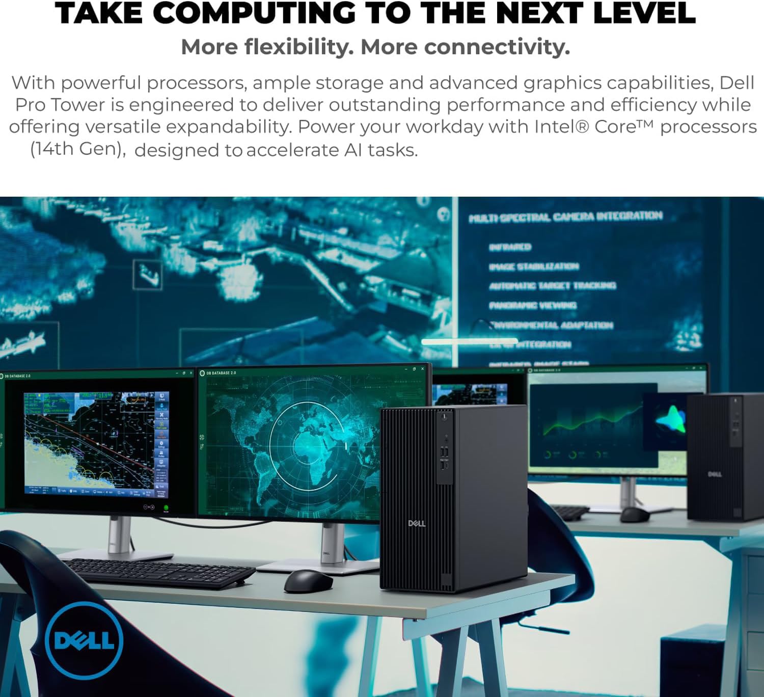 Dell Pro Tower Desktop Computers, Intel 20-Core i7-14700, 16GB RAM, 512GB