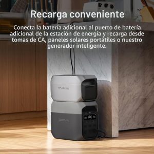 EF ECOFLOW Delta Serie 3 Batería Extra Inteligente de 1024Wh, Batería de Expansión LiFePO4 para Estación de Energía Delta 2/Delta 3/Delta 3 Plus/Delta 3 1500
