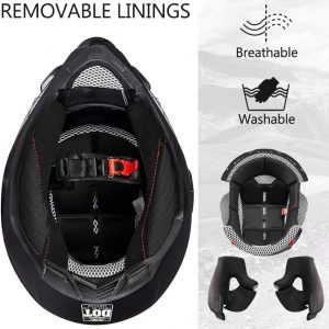 ILM DOT Motorcycle Dual Sport Dirt Bike Full Face Helmet ATV Men Women 606V