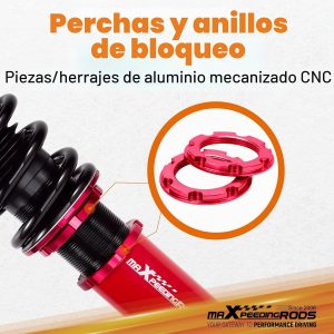 maXpeedingrods Coilovers para Honda Civic 1988-2000, para Honda CRX 1988-1991, para Honda CR-X del Sol 1992-1995, para Acura Integra 1994-2001, Kit de Suspensión Coilovers de Altura Ajustable Kit de