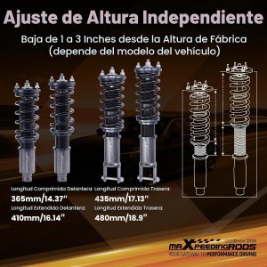 maXpeedingrods Coilovers Suspension Kit for Honda Civic 1988-2000 grey