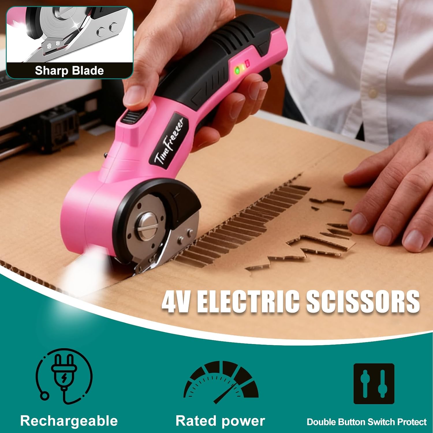 4V Electric Cardboard Cutter with LED Light