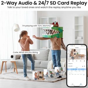 AOQEE 2K Indoor/Outdoor Camera, IP65 Water Resistant & White Light, C1 4Pcs