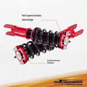 maXpeedingrods Coilovers para Honda Civic 1988-2000, para Honda CRX 1988-1991, para Honda CR-X del Sol 1992-1995, para Acura Integra 1994-2001, Kit de Suspensión Coilovers de Altura Ajustable Kit de