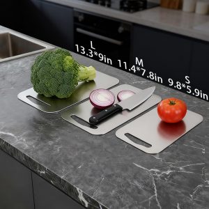 3 PCS 304 Stainless Steel Cutting Board Set for Kitchen