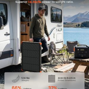 ZOUPW 230W Bifacial Portable Solar Panel N-Type 16BB for Power Station